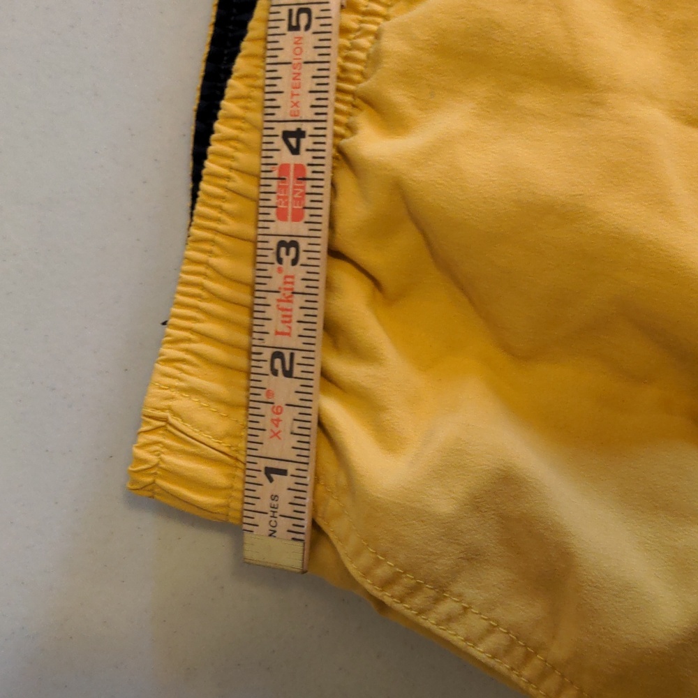 LLBean Men's Size XL Elastic Waist Drawstring Liner Yellow Swim Trunks - Picture 11 of 13